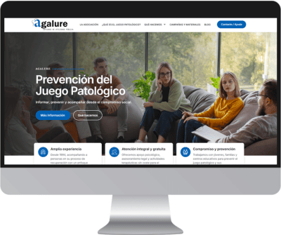 Diseño de página web corporativa WordPress para la asociación Agalure