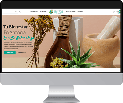 Diseño de tienda online de salud con WordPress, Woocommerce y Woodmart para la Farmacia Esther Padial.