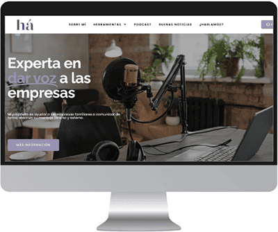 Diseño web corporativo y de marca para la agencia Há Comunicación.