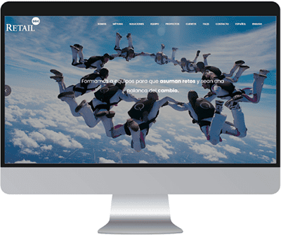 Estructura de sitio web estratégico y corporativo para la entidad Retail SGC.
