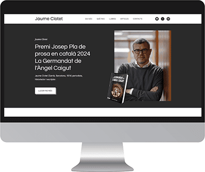 Diseño de web portfolio corporativo para escritor Juame Clotet