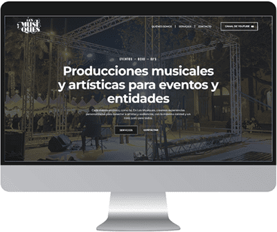 Maquetación web con Elementor Pro para la productora artística y de eventos Les Musiques.