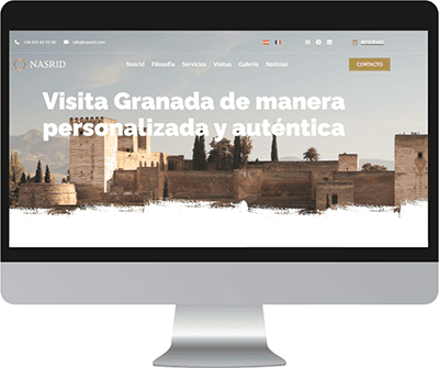 Diseño de página web turística y de experiencias personalizadas para Nasrid Granada.