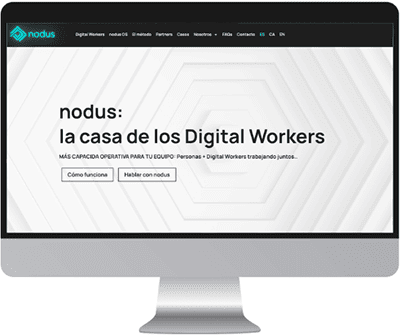 Diseño web de la presencia digital y modelo de negocio para Nodus OS.