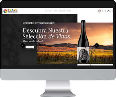 Maquetación web visual y estratégica para la bodega y productor de vinos Proava.