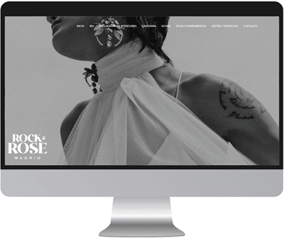 Diseño web minimalista y elegante para la marca de moda Rock and Rose Madrid.
